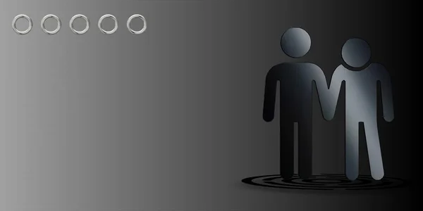 Фон Піктограмою Психічної Інвалідності Горизонтальний Градієнт Унікальний Дизайн Фігура Людей — стокове фото