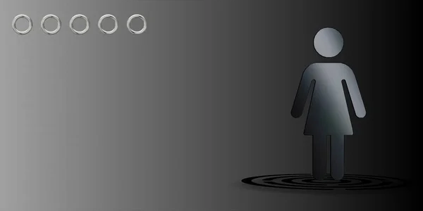 Hintergrund Mit Frauensymbol Horizontalverlauf Einzigartiges Design Personenfigur — Stockfoto