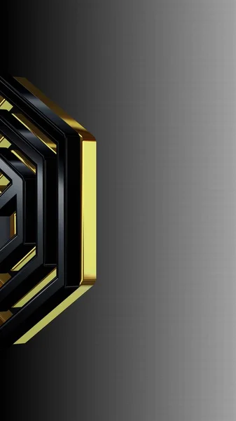 Luxe Zwart Goud Achtergrond Horizontaal Verloop Patroon Textuur Uniek Ontwerp — Stockfoto