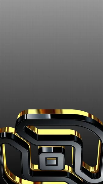 Fundo Preto Dourado Luxo Gradiente Vertical Padrão Papel Parede Design — Fotografia de Stock