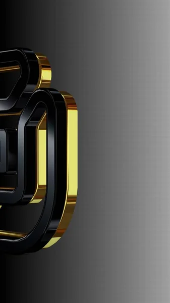 Luxusní Černé Zlaté Pozadí Vodorovný Přechod Vzor Tapeta Jedinečný Design — Stock fotografie
