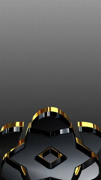 Luxus Schwarz Und Gold Hintergrund Vertikaler Verlauf Textur Einzigartiges Design — Stockfoto
