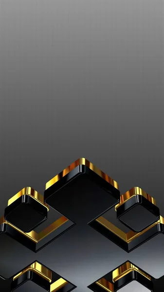Fundo Preto Dourado Luxo Gradiente Vertical Papel Parede Padrão Design — Fotografia de Stock