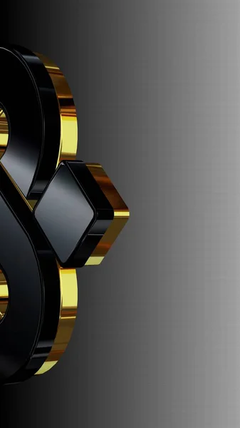 Luxueuze Zwarte Gouden Achtergrond Horizontale Verloop Textuur Behang Uniek Ontwerp — Stockfoto
