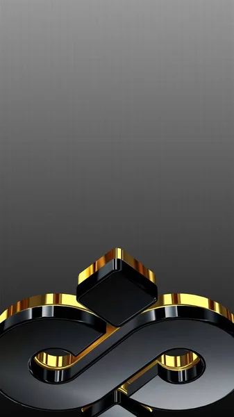 Fundo Preto Dourado Luxo Gradiente Vertical Textura Papel Parede Design — Fotografia de Stock