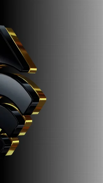 Sfondo Nero Oro Lusso Gradiente Orizzontale Design Unico Forma Texture — Foto Stock