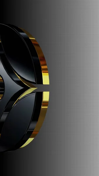 Luxus Schwarz Und Gold Hintergrund Horizontaler Verlauf Textur Einzigartiges Design — Stockfoto