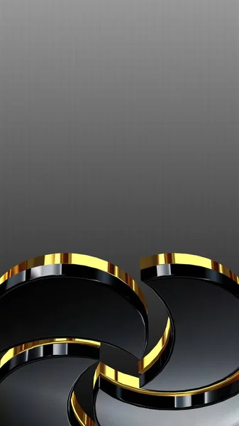 Luksusowy Czarny Złoty Tło Pionowy Gradient Tekstura Unikalny Design Tapeta — Zdjęcie stockowe