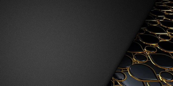 Розкішний Фон Чорно Золотою Формою Візерунок Унікальний Дизайн Геометричні Фігури — стокове фото
