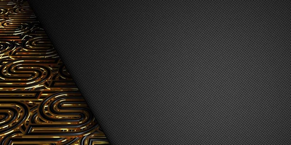 Siyah Altın Şekilli Lüks Arkaplan Desen Duvar Kağıdı Eşsiz Tasarım — Stok fotoğraf