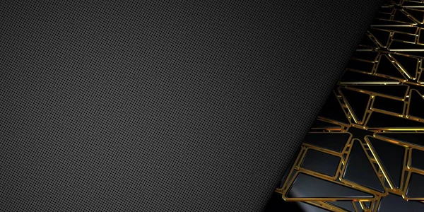 Luxe Achtergrond Met Zwart Gouden Vormen Uniek Ontwerp Geometrische Figuren — Stockfoto