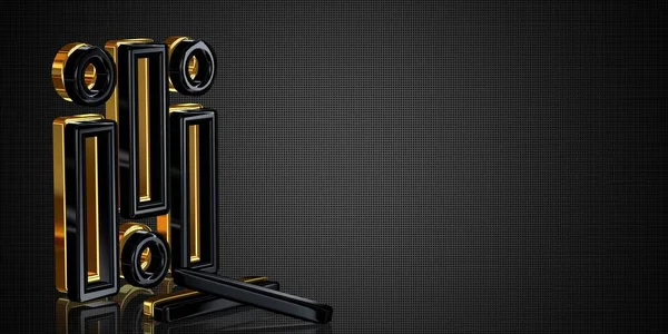 Роскошный Фон Черными Золотыми Геометрическими Шапками Уникальный Дизайн Патчи Фигурки — стоковое фото