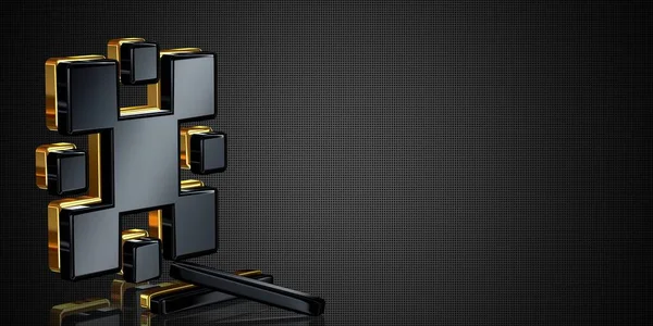 Роскошный Фон Черными Золотыми Геометрическими Шапками Уникальным Дизайном Патчем Обоями — стоковое фото