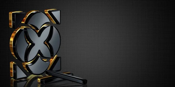 Роскошный Фон Черными Золотыми Геометрическими Шапками Фигурками Патетиками Уникальным Дизайном — стоковое фото