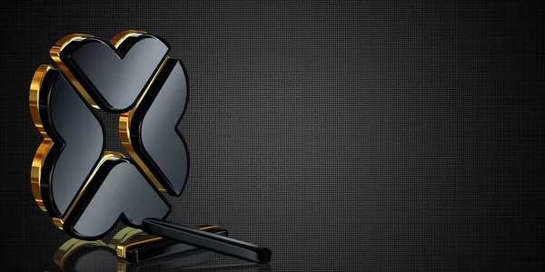 Роскошный Фон Черными Золотыми Геометрическими Шапками Обоями Патчем Уникальным Дизайном — стоковое фото