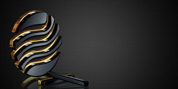 Роскошный Фон Черными Золотыми Фигурками Паттернами Обоями Уникальным Дизайном Геометрическими — стоковое фото