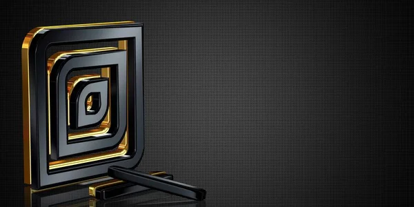 Роскошный Фон Черными Золотыми Фигурками Обоями Патчем Уникальным Дизайном Геометрическими — стоковое фото