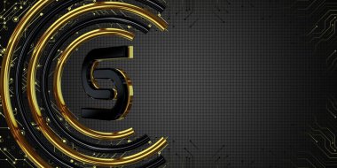 Teknoloji İş Geçmişi, Gölgeler, Siyah ve Altın Şekiller, Rakamlar, Eşsiz Tasarım, Duvar Kağıdı