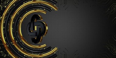 Teknoloji İş Geçmişi, Gölgeler, Eşsiz Tasarım, Siyah ve Altın Şekiller, Rakamlar, Duvar Kağıdı