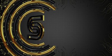 Teknoloji İş Geçmişi, Gölgeler, Rakamlar, Eşsiz Tasarım, Duvar Kağıdı, Siyah ve Altın Şekiller