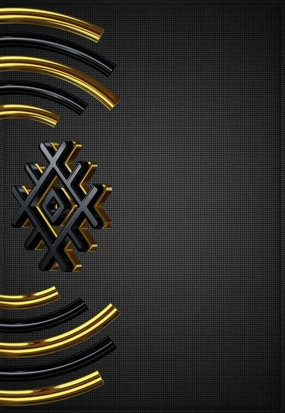 Luxus Hintergrund Figuren Schwarz Gold Formen Einzigartiges Design Tapeten Textur — Stockfoto