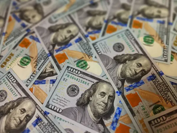 Billetes Nuevos Usd Cien Dólares Facturas Papel Moneda Alta Calidad —  Fotos de Stock