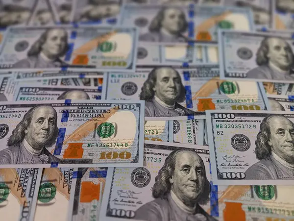 Nieuwe Bankbiljetten Van Usd Honderd Dollar Facturen Hoge Kwaliteit Papiergeld — Stockfoto