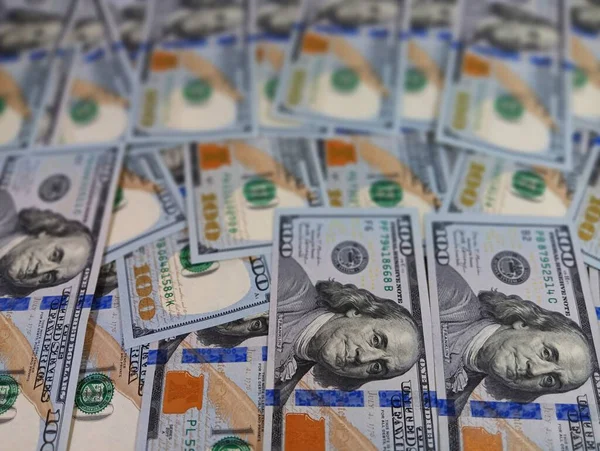 Billetes Nuevos Usd Cien Dólares Facturas Alta Calidad Efectivo Papel —  Fotos de Stock