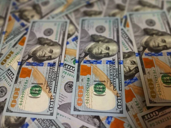 Новые Банкноты Usd Красные Доллары Векселя Наличные Высокое Качество Бумажные — стоковое фото