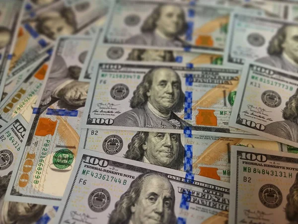 Новые Банкноты Usd Красные Доллары Бумажные Деньги Наличные Векселя Высокое — стоковое фото