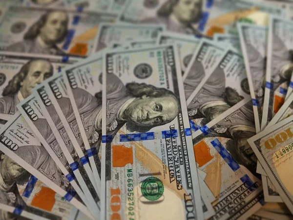 Yeni Usd Banknotlar Yüz Dolar Yüksek Kalite Kağıt Para Nakit — Stok fotoğraf