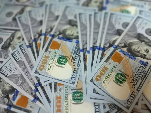 Новые Банкноты Usd Красные Доллары Наличные Векселя Высокое Качество Бумажные — стоковое фото