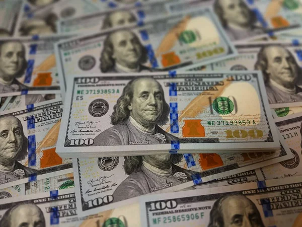 Billetes Nuevos Usd Papel Moneda Facturas Alta Calidad Efectivo Cien —  Fotos de Stock
