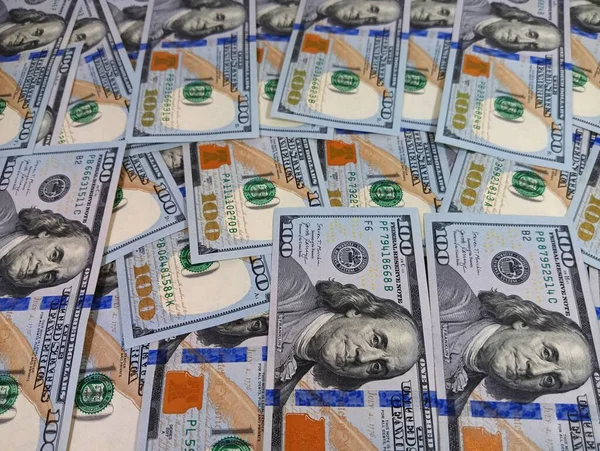 Nieuwe Usd Bankbiljetten Papiergeld Honderd Dollar Facturen Contant Geld Hoge — Stockfoto