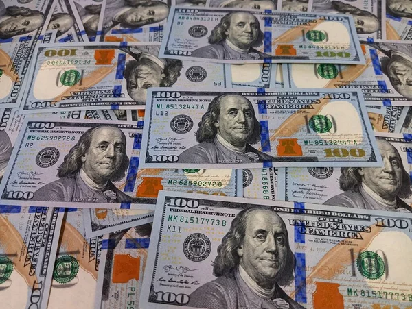 Nieuwe Usd Bankbiljetten Papiergeld Honderd Dollar Hoge Kwaliteit Contant Geld — Stockfoto