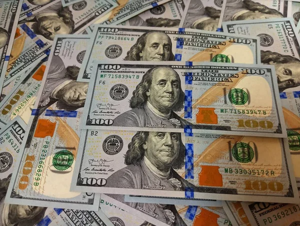 Новые Банкноты Usd Бумажные Деньги Высокое Качество Сто Долларов Счета — стоковое фото