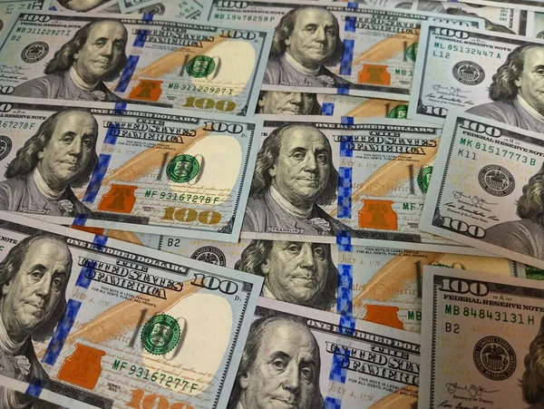 Nieuwe Usd Bankbiljetten Papiergeld Hoge Kwaliteit Contant Geld Facturen Honderd — Stockfoto