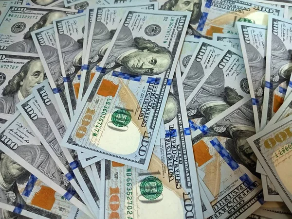 Новые Банкноты Usd Бумажные Деньги Наличные Высокое Качество Сто Долларов — стоковое фото