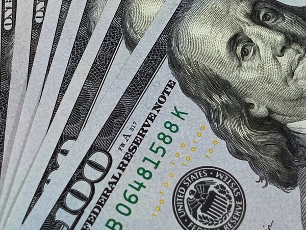 Nieuwe Usd Bankbiljetten Contant Geld Hoge Kwaliteit Facturen Papiergeld Honderd — Stockfoto