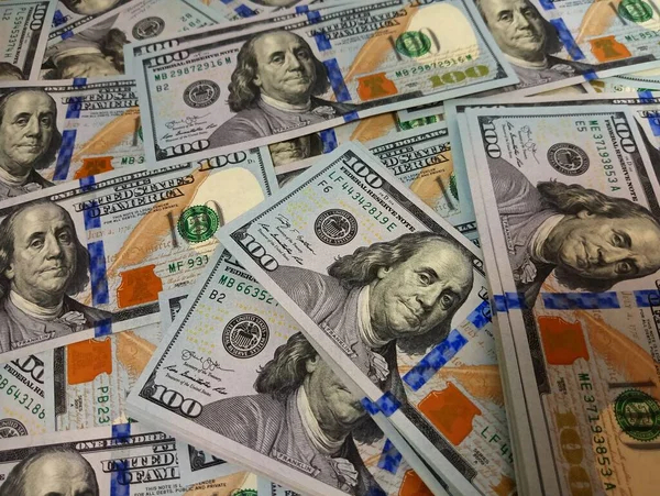 Billetes Nuevos Usd Efectivo Alta Calidad Cien Dólares Papel Moneda —  Fotos de Stock