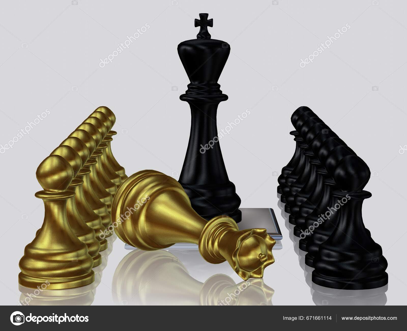 A peça de xadrez do rei dourado sozinha no tabuleiro de xadrez em fundo  escuro com espaço de cópia. líder, influenciador, solitário, comandante,  forte e conceito de estratégia de negócios.