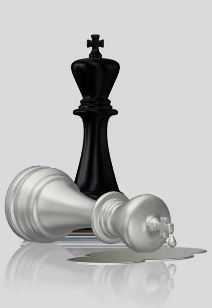 ブラックキング バックグラウンド ユニークなデザイン 壁紙によるホワイトチェスキングの謎の殺人 — ストック写真