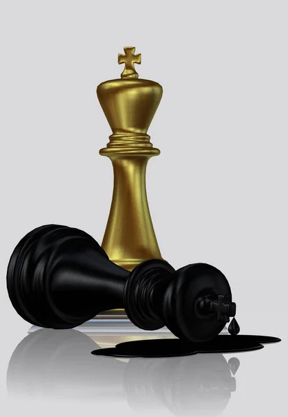 Mysterious Murder Black Chess King Gold King Pozadí Jedinečný Design — Stock fotografie