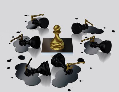 Altın Piyon, Eşsiz Tasarım, Arkaplan tarafından Kara Satranç Rehinelerinin Gizemli Cinayeti