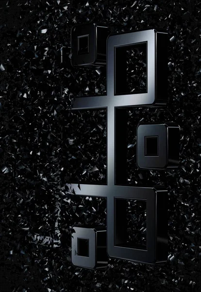 Háttér Fekete Formák Üveg Töredékek Tapéta Geometriai Ábrák Luxus Egyedi — Stock Fotó