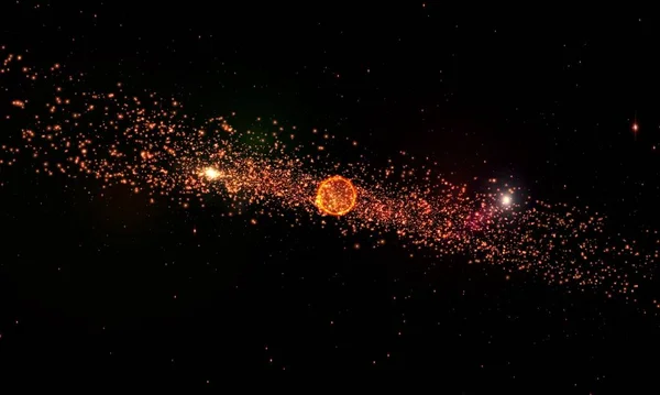 Galaxy Vue Sur Univers Étoiles Trou Noir Conception Unique Arrière — Photo