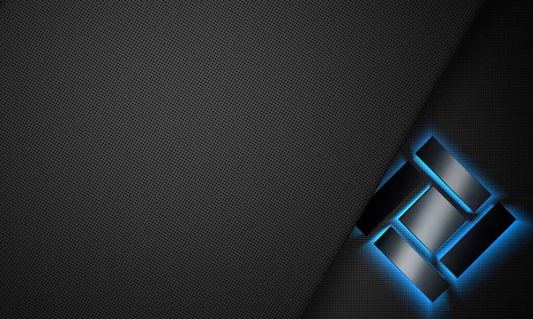 Şekiller Soyut Tasarım Geometrik Figürler Duvar Kağıdı Mavi Neon Işığı — Stok fotoğraf