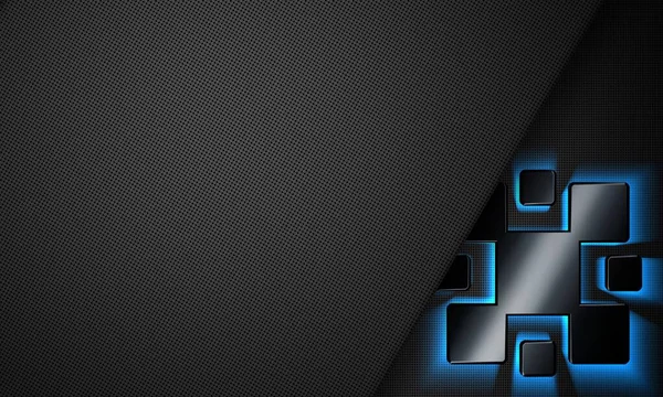 Hintergrund Mit Formen Abstraktem Design Tapete Blauem Neonlicht Geometrischen Figuren — Stockfoto