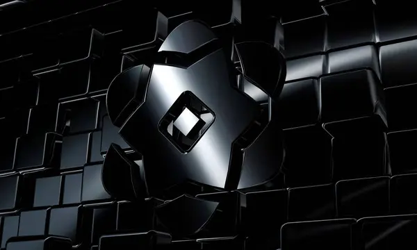 Фон Фигурами Обоями Абстрактный Дизайн Геометрические Фигуры Черные Кубы — стоковое фото