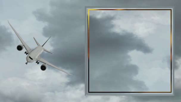 飛行機のフライトが付いている広告クリップの4Kパック — ストック動画